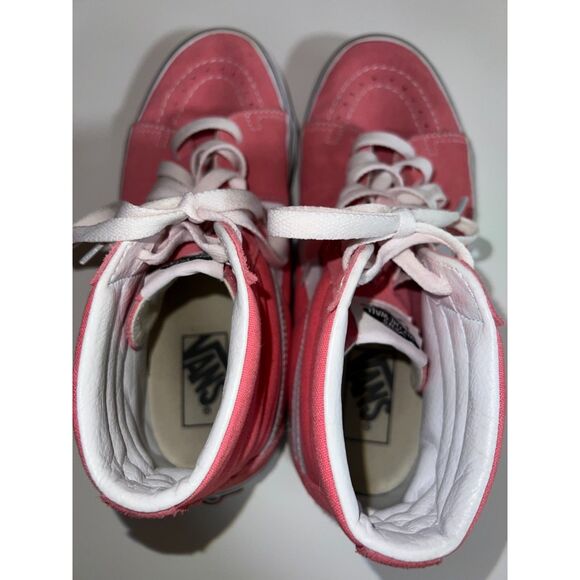 Vans SK8 high tops in pink & white. Size 7(M); 8.5(W) - Picture 4 of 8
